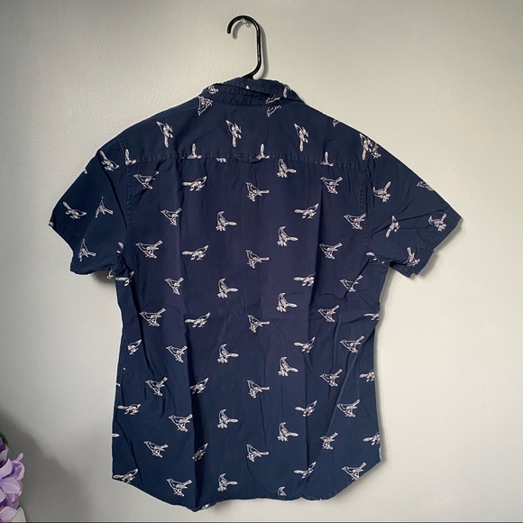 Navy Blue Button Up - Picture 2 of 3